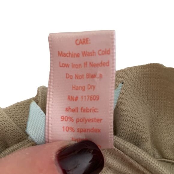 Downeast Basics Ruffle Cardigan Beige Top Size Med - Picture 9 of 10